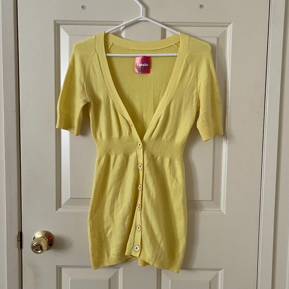 Talula Yellow Cardigan Size XS